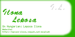 ilona leposa business card